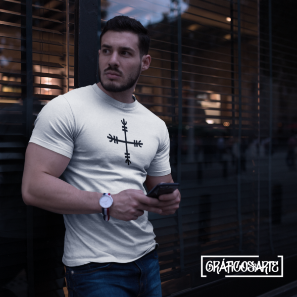 Camiseta con Símbolo Rúnico «Protección» Hombre